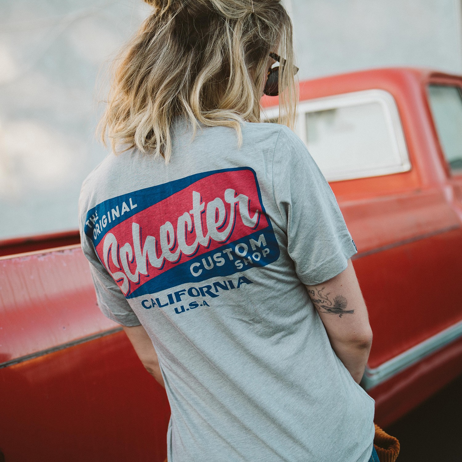 Original California Custom Shop Grey Retro-Style Tee